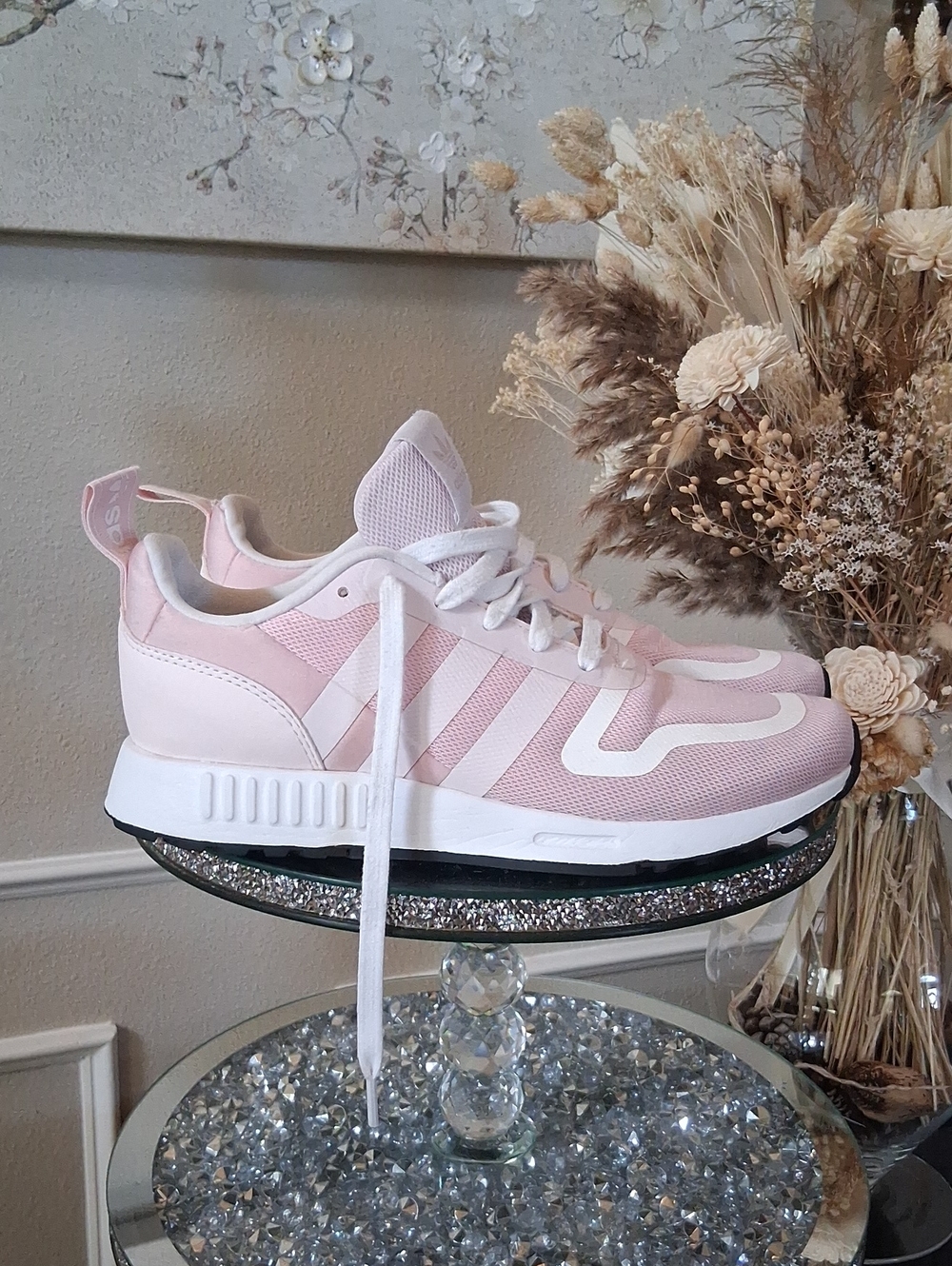 Women's Adidas Original Pink And White Running Shoes Sneakers Size 7 - Picture 8 of 16
